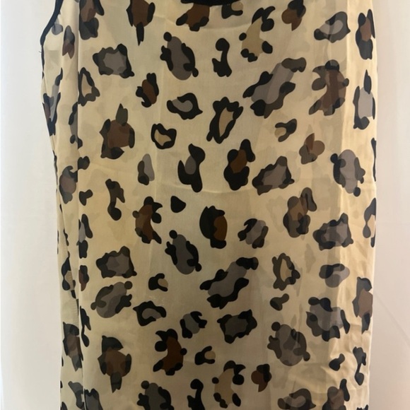 Leopard Print Womens Sheer Tank Top - Picture 3 of 8